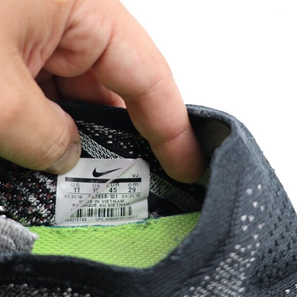 Nike Free RN Flyknit Shoes Men's 11 Gray Running Sneakers  Athletic 942838-101 - Picture 3 of 9